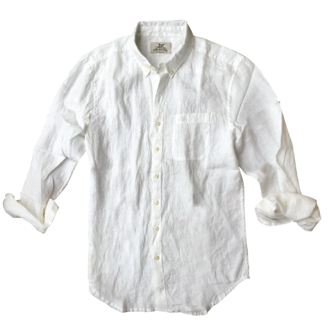 Light Weight/Sail White ++ mens white linen shirt button down