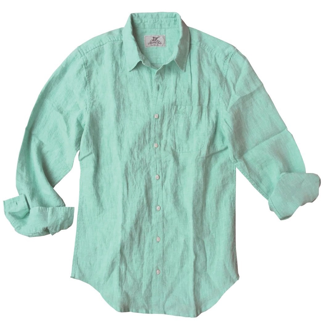 Sea Glass ++ mens sea glass linen shirt