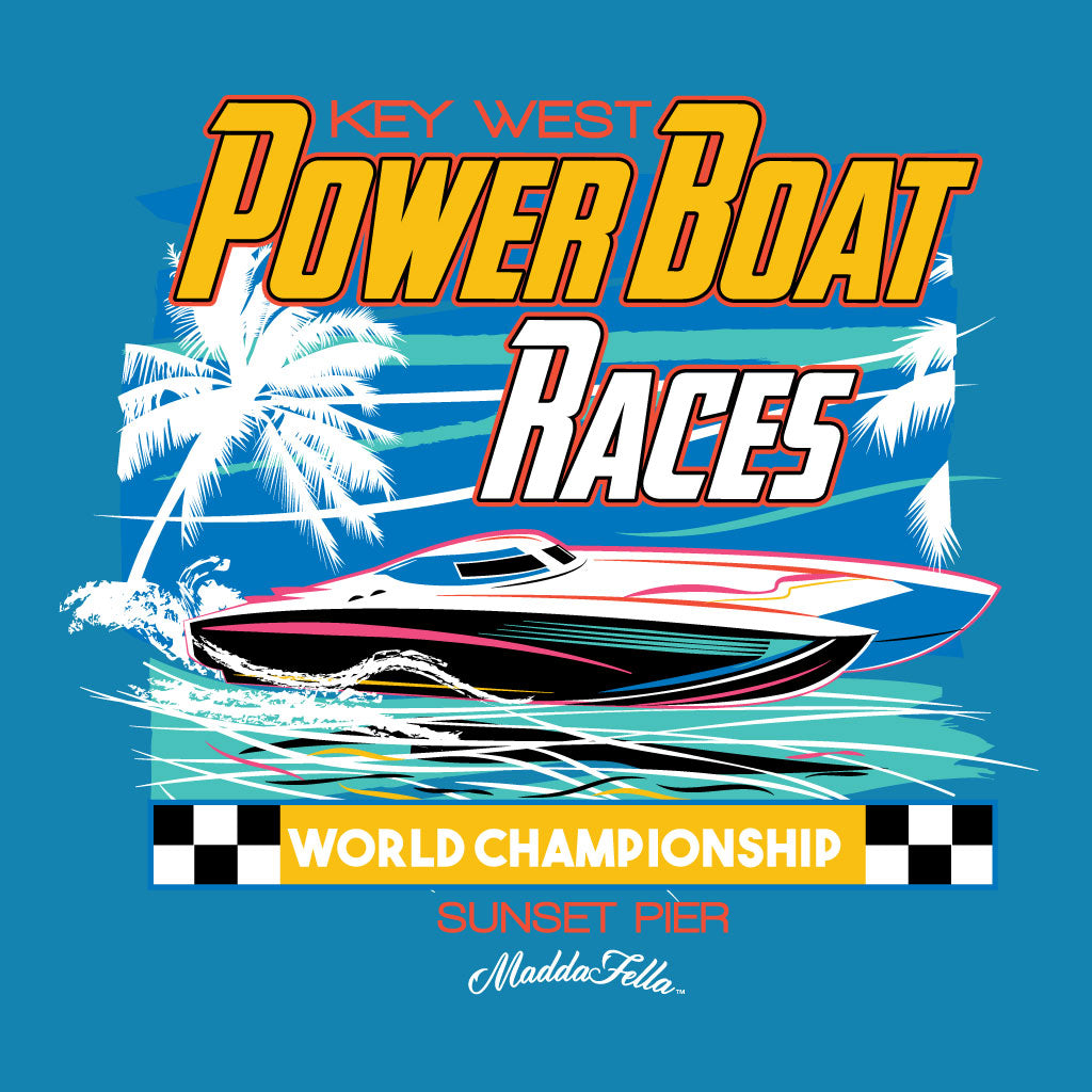 Key West Power Boat Races Women's VNeck Madda Fella