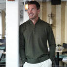 Hunter ++ mens hunter green cashmere blend sweater