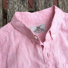 Island Coral ++ mens pink linen shirts