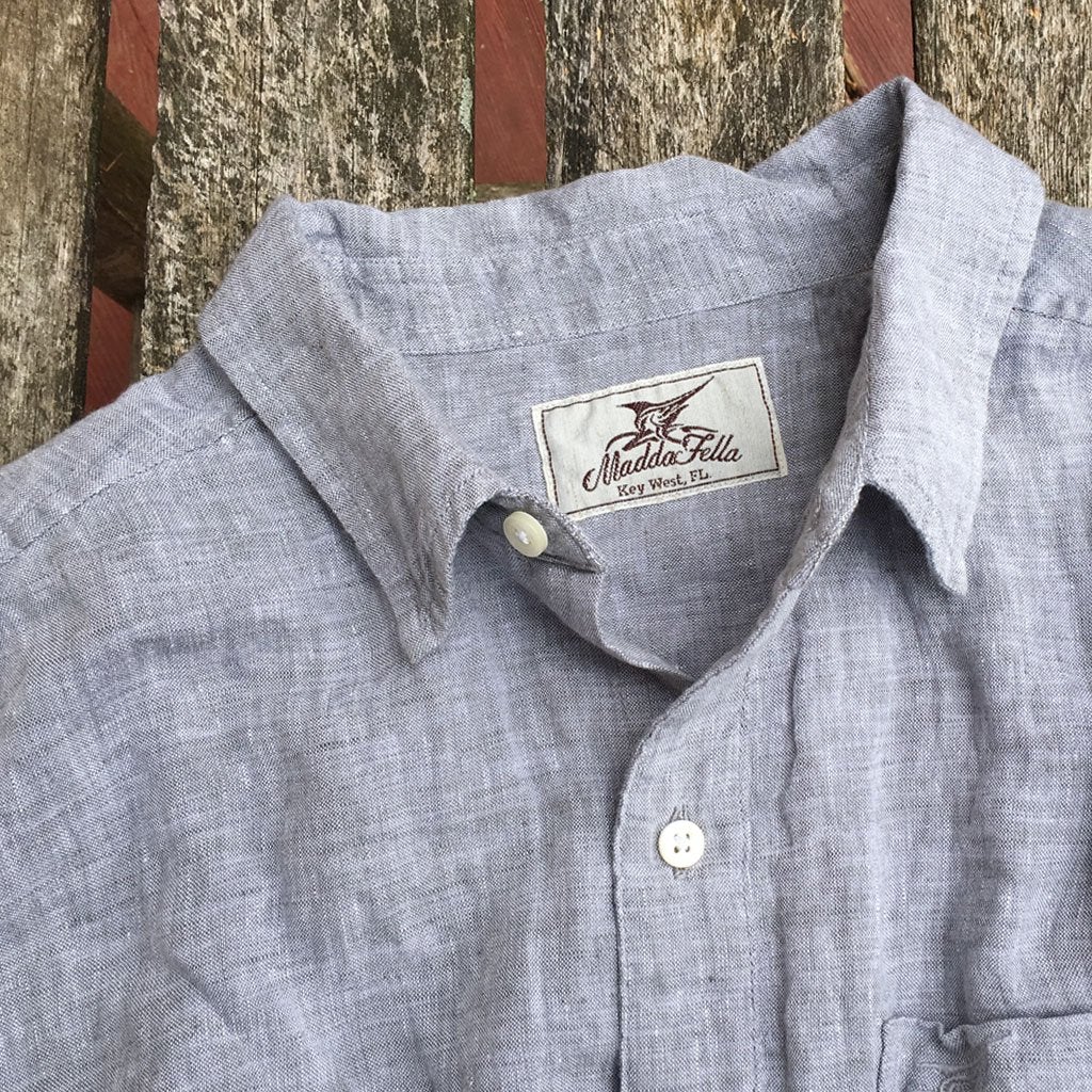 Marine Grey ++ mens grey linen shirt