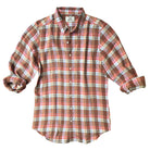 Coral Stone Plaid ++ mens plaid linen shirt