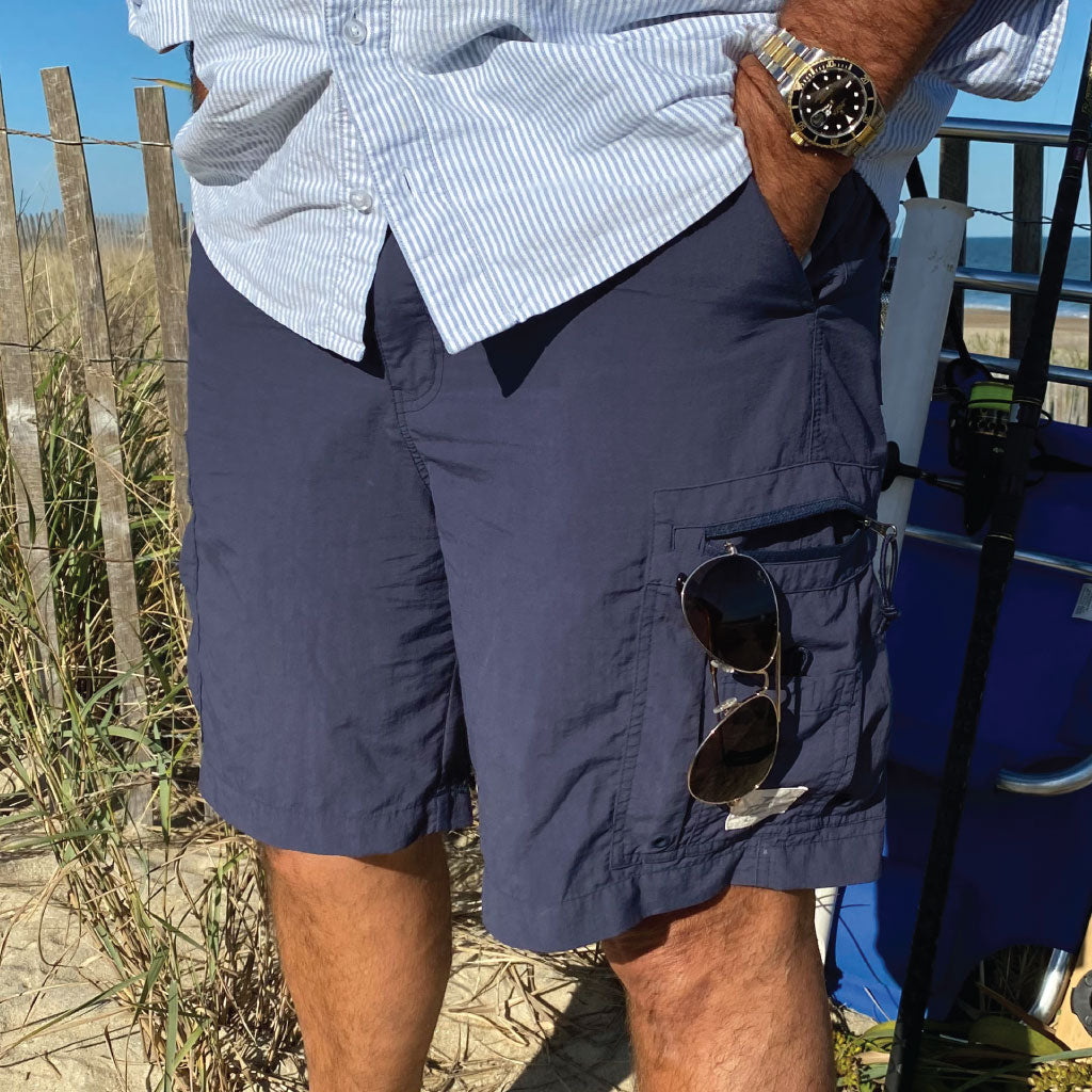 India Ink ++ navy blue cargo shorts mens