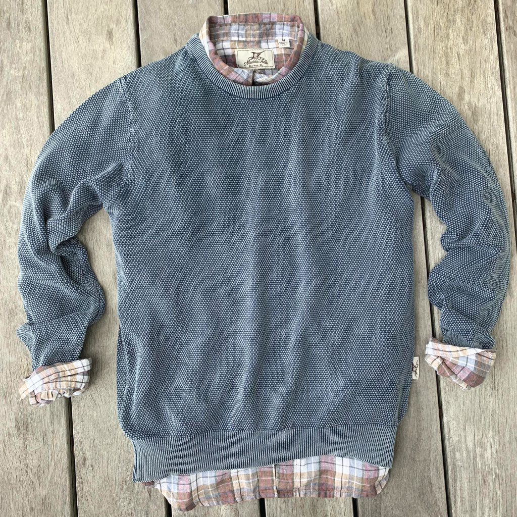 Ocean Blue ++ mens lightweight sweater