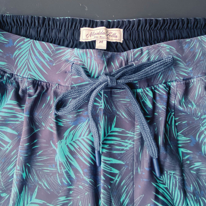 Patagonia Abstract Blue Jungle Cropped Leggings SMALL