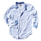 Sail White/Lt. Blue Stripe ++ white shirt with blue stripe cuffs mens