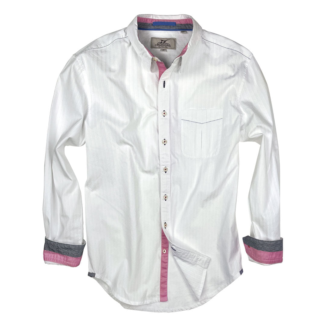 Sail White/Coral Accent ++ white button down