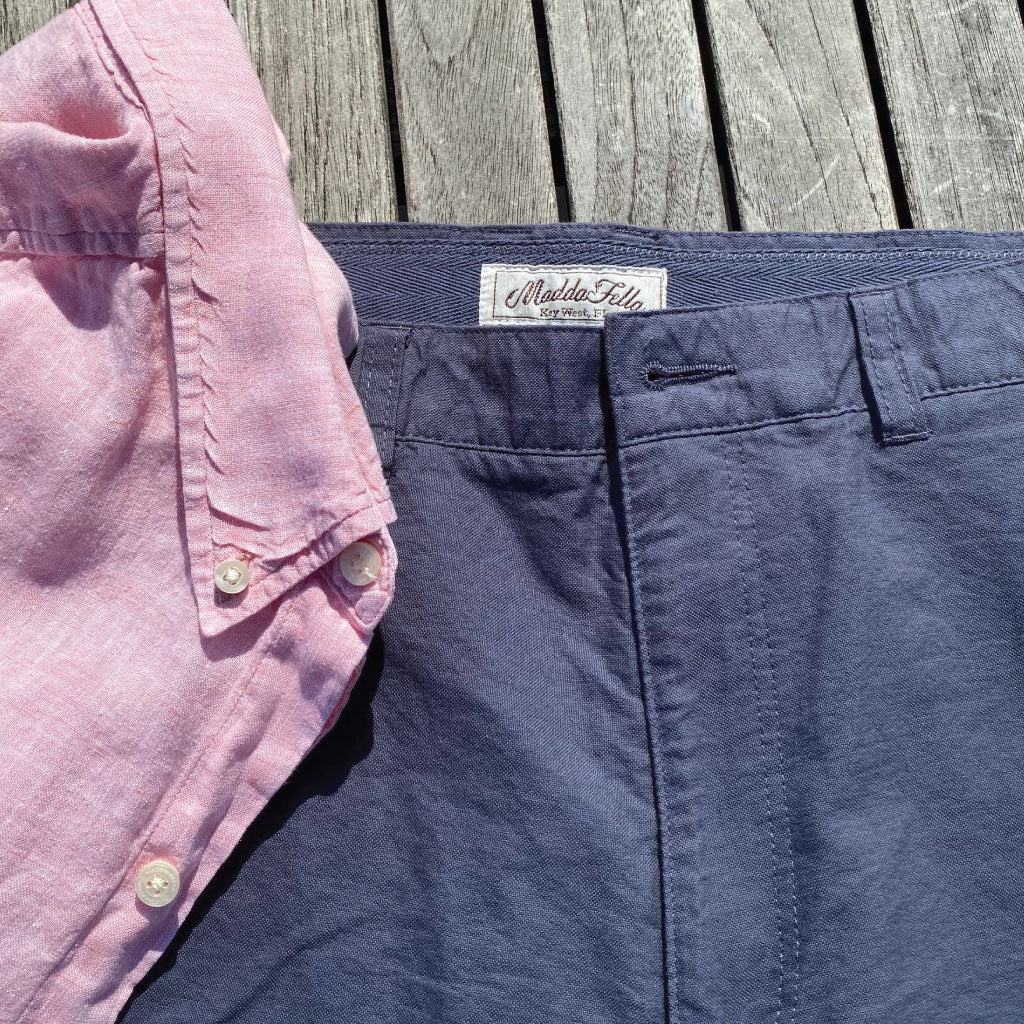 Blue Slate ++ mens blue oxford shorts