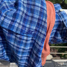 Blue Yonder Plaid ++ mens blue plaid shirt