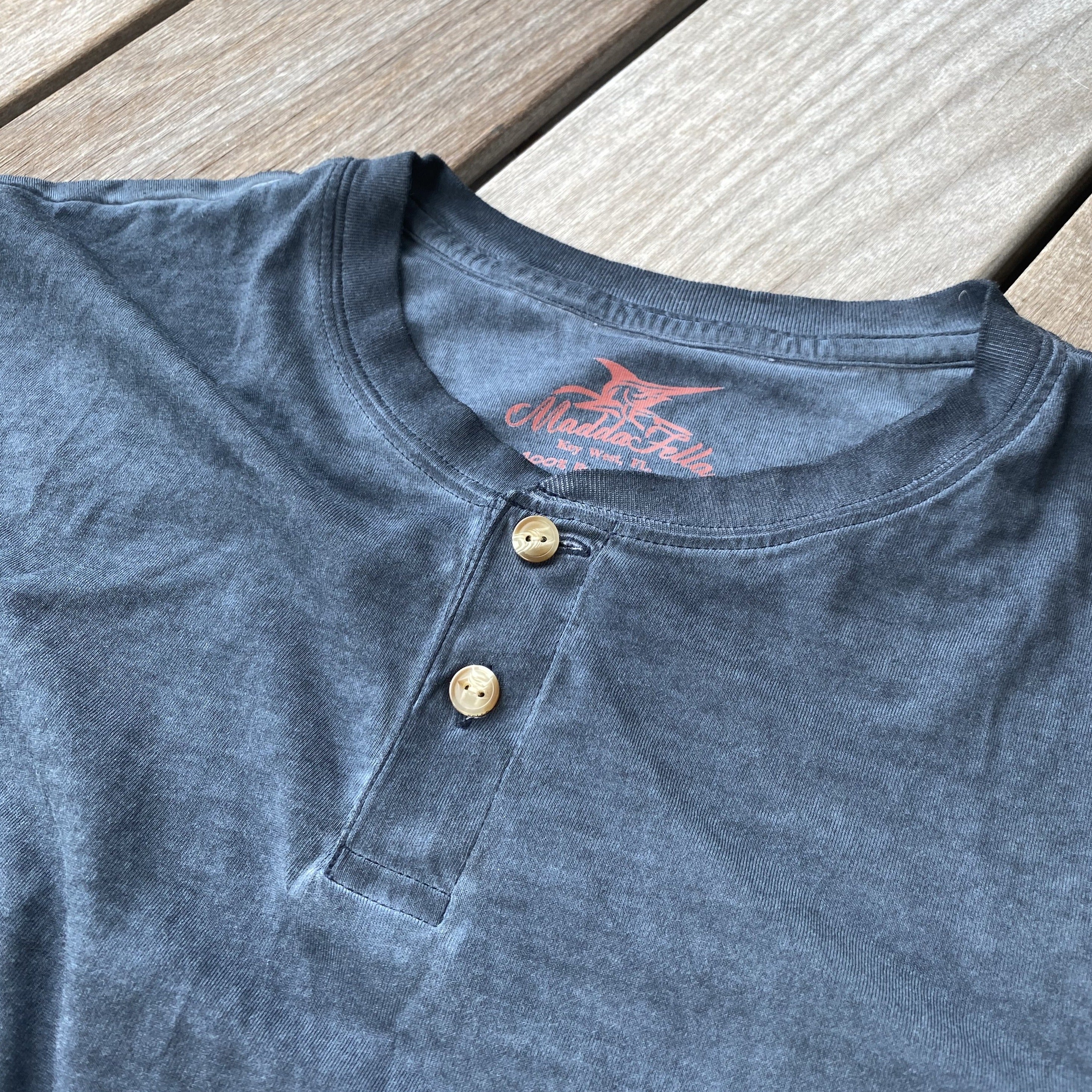 India Ink ++ dark blue mens henley shirt