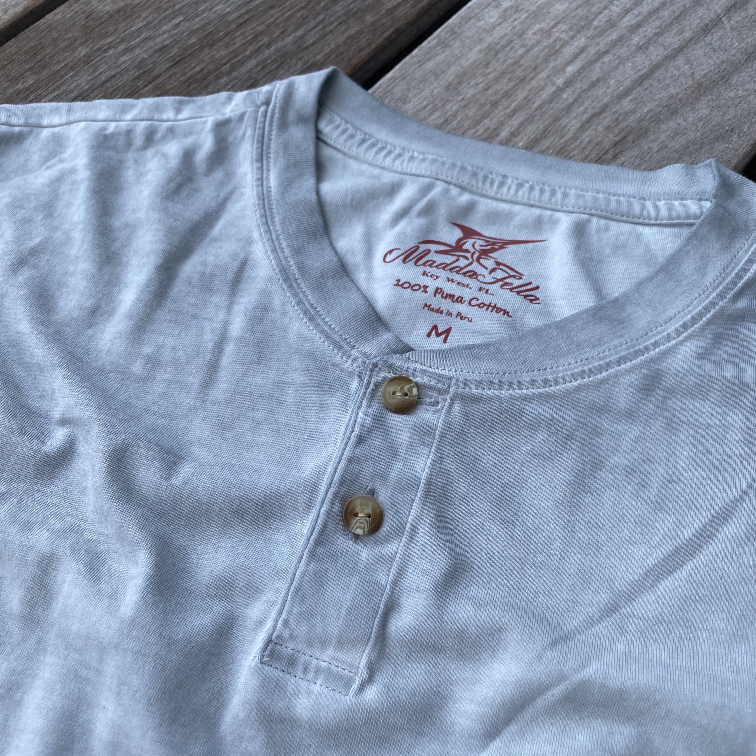 Pearl Gray ++  light gray mens henley shirt