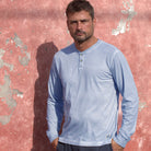 Pearl Gray ++ light gray mens henley shirt