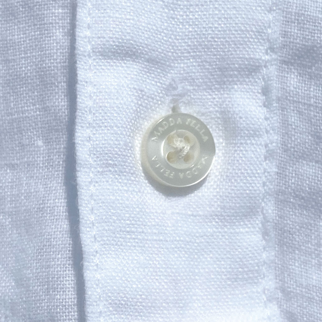 Sail White ++ men's white short sleeve linen shirt