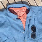 Marine ++ marine blue men's linen shirt