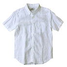 Sail White ++ men's white short sleeve linen shirt