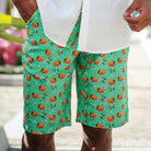 Oranges Print - 11in Inseam ++ oranges print green mens shorts