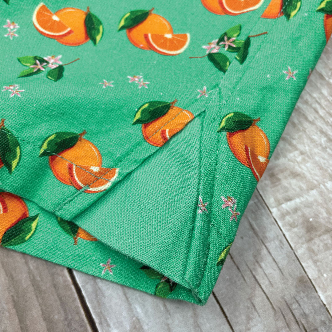 Oranges Print - 11in Inseam ++ oranges print green mens shorts