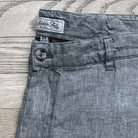 Heathered India Ink ++ light gray mens linen shorts