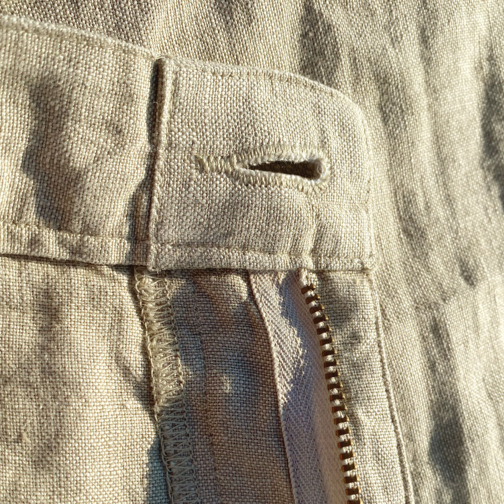 Khaki ++ mens khaki linen shorts