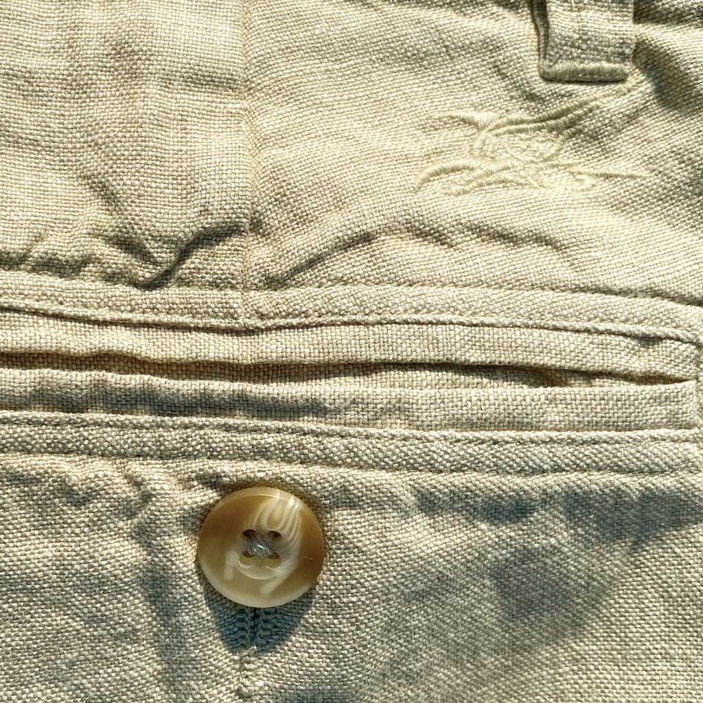 Khaki ++ mens khaki linen shorts