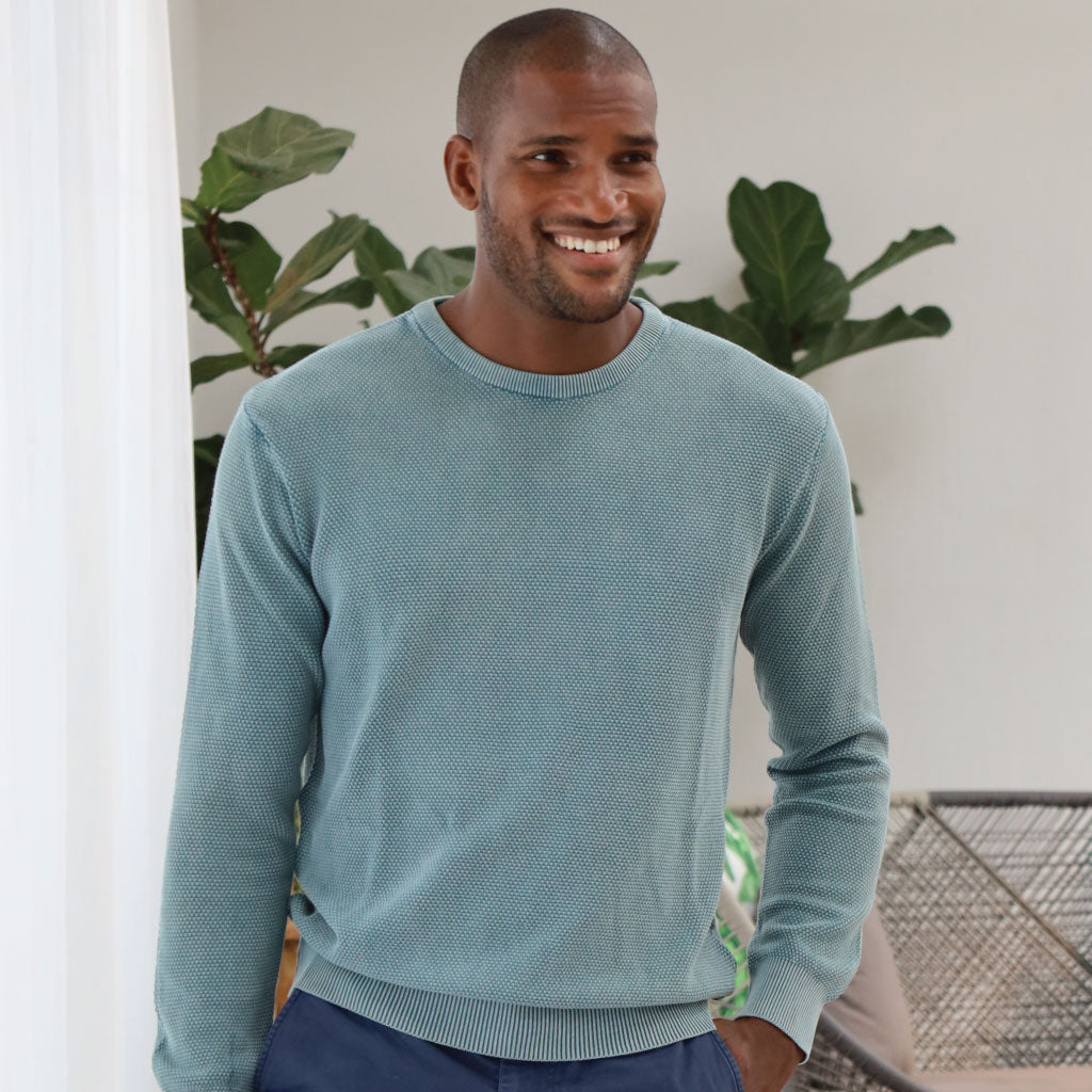 Bottle Green ++ mens crew neck sweater